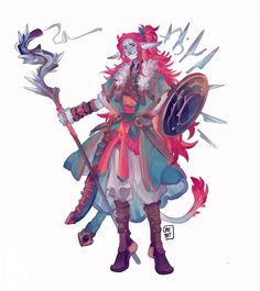 D&d Firbolg, Critbit Art, Firbolg Wizard, Firbolg Fighter, Firbolg Character Design, Firbolg Dnd, Firbolg Cleric, Dnd Firbolg, Female Cow