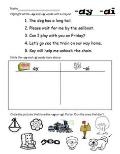 a worksheet with pictures and words on it