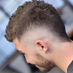 Burst Fade Comb Over, Short Mohawk Fade, Mohawk For Men, Military Haircut