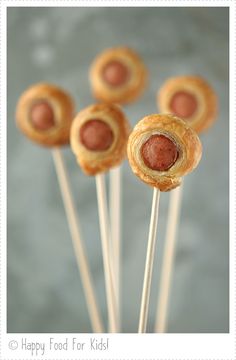 some food is on sticks and ready to be eaten