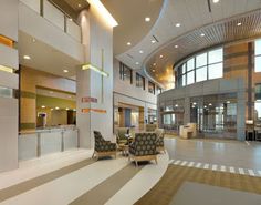 the lobby is clean and ready for customers to use in their hotel or office building