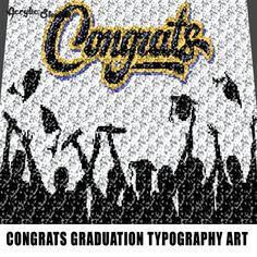 congratulations card with the words congratulations and graduation caps in black, white, and yellow