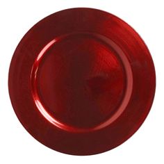 At Home Shiny Charger Round Red, 13.0"l X 0.8"h X 13.0"w, Plastic Led Candle Decor, Flameless Led Candles, Cross Wall Decor, Decorative Spheres, Bathroom Rugs And Mats, Charger Plate, Outdoor Patio Lights, Crosses Decor, Monogram Decal