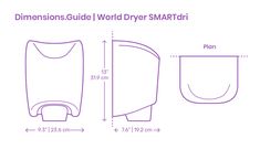 the size and measurements for an adult sized wet dryer smartfit toilet seat