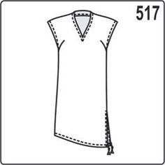 an image of a women's dress sewing pattern