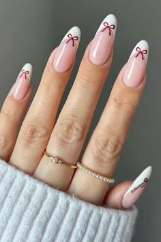 Maroon Nail, Paznokcie Hello Kitty, Bow Nail Designs, Wine Nails, Elegant Wine, Simple Gel Nails, Smink Inspiration