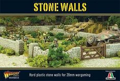 Game Terrain, Chain Of Command, Miniature Display, Wooden Gates, Miniature Wargaming, Military Diorama, Stone Walls, Wall Boxes, Miniature Games