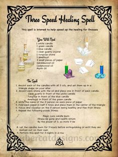 Wiccan Magic Spells, Spell For Health, Spells For Health, Book Of Shadows Spells