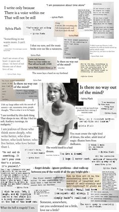 a collage of different types of text and pictures