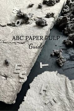 an image of a piece of paper with the words abc paper pulp guide on it