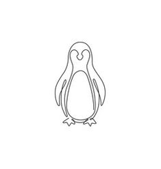 an outline of a penguin on a white background