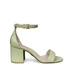 Comfortable Vegan Bamboo Leather Block Heel Sandal | Dian Sage Green – VEERAH Designer Vegan Shoes Sage Green Heels, Green High Heels, Heels Aesthetic, Green Bamboo, Green Sandals, Green Heels, Block Heel Sandals, Prom Shoes, Leather Block Heels