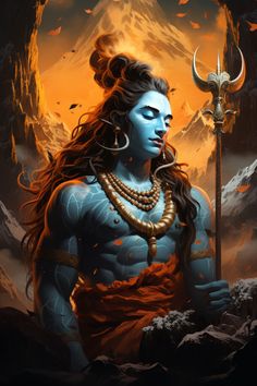 the avatar of lord rama is depicted in this digital painting by artist and photographer, artmage