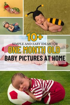 baby pictures with the words, simple and easy ideas for one month old baby pictures at home