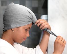 "Tired of wondering what causes split ends, hair breakage and that disrespectful dry, frizzy curly hair? We've been there & feel your pain! Prevent split ends, have full frizz control with our stylish, lightweight, super absorbent, cotton interlock, t-shirt hair towel wraps. Simply attach the elastic to the coconut shell button. They are the best towels for your curly natural hair, and the healthiest. . Visit our new shop http://etsy.com/shop/fraisbybreezytee * If you have fuller hair, our f Dry Frizzy Curly Hair, Best Towels, Hair Plopping, Curly Natural Hair, Split Ends Hair, Frizzy Curly Hair, Dry Curly Hair, Hair Towel Wrap, Hooded Tee