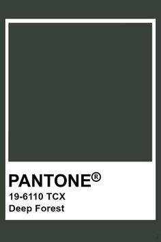 the pantone logo is shown in white on a dark green background with black and white lettering