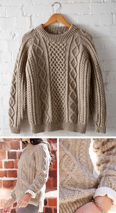 the sweater is knitted and ready to be worn