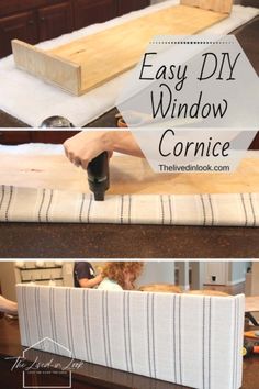 an easy diy window frame made out of plywood and wood with text overlay