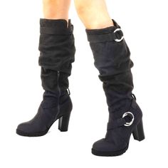 (C-2812) Mysoft Round Buckle Side Zip 4" Heel Knee Boots Sz 9.5 Details: Heel Height: 3.4" Heel Type: Stacked Shaft Circumference: Approximately 14.2" Around Sole Material: Rubber Outsole Material: Suede Closure Type: Zip Brand New Make An Offer Is More Than Welcome And Most Of Our Items Is : 1. Display Store / Retail Store Return : Former Display Has Been Handled And Possibly Tried On. 2. Overstock Store / Clearance Items : Some Have A Minor Blemishes, Surfaces Scratches Or Little Discoloration Brown Leather Ankle Boots, Wedge Ankle Boots, Black Leather Ankle Boots, Duck Boots, Pretty Shoes, Heel Type, Suede Ankle Boots, Womens Boots Ankle, Heeled Ankle Boots