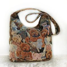 Gobelin Hobo Bag, Teddy Bear Bag, Hobo Bag, Crossbody pénztárca, Crossbodytassen, Gobelin Hippie Bag, Canvas Hobo Bag, Ajándék nőknek - Etsy Hungary Casual Travel Bag With Bear Design, Brown Bags With Bear Design For Everyday Use, Brown Bear Design Bags For Everyday Use, Travel Shoulder Bag With Removable Pouch In Tapestry, Tapestry Shoulder Bag With Removable Pouch For Travel, Multicolor Tapestry Bag For Daily Use, Multicolor Tapestry Bags For Everyday Use, Daily Use Multicolor Tapestry Bags, Tapestry Tote Shoulder Bag For Travel