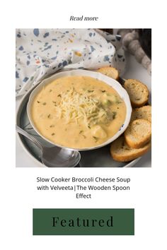 the recipe for slow cooker broccoli cheese soup with velveeta