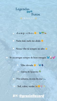 Frases, legendas, foto, praia, bio Instagram. Bio Instagram Ideas, Bio Instagram Crista, Instagram Bio Ideas, Gif Instagram, Good Insta Captions, Vibe Quote, Ocean Quotes, Instagram Feed Ideas, Love Text