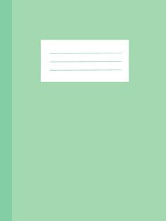 a green background with a white rectangle on the bottom right corner, and an empty square in the middle