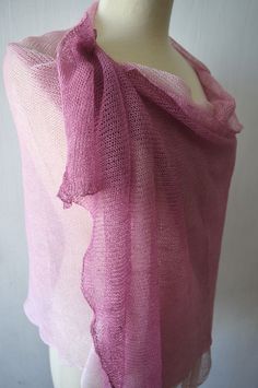 This Ombre Peony Pink Shades Linen scarf is a great summer accessory, wearable every day, on special events or even on the beach. One end of the shawl is much darker, thus making a wonderful ombre effect It is made of 100% natural linen, comfortable, breathing and pleasant to skin. The approximate measurements - 200*60 cm or 79*23.5 inches ATTENTION, please This shawl is hand dyed at my home, pre-washed and rinsed many times to remove the excess dye, but still it may bleed during the first few w Lightweight Scarves For Summer Beach, Casual Summer Beach Scarves, Lightweight Summer Scarves For Beach, Handmade Shawl For Beach In Spring, Handmade Summer Beach Scarves, Lightweight Summer Beach Scarf, Summer Beach Shawl, Casual Beach Shawl For Summer, Casual Summer Shawl For Beach