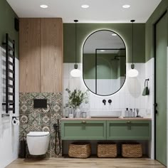 Lights Bathroom, Bathroom Design Trends, Great Bathrooms, Colors Schemes, Green Bathroom