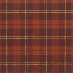 an orange and brown plaid fabric