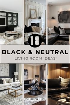 black and neutral living room ideas