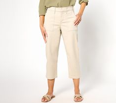 Oversized front pockets with angled openings lend these cropped pants a dose of utility-inspired cool. The relaxed, straight leg design provides a chic weekend look. From NYDJ. Utility Bottoms With Side Pockets For Day Out, Spring Cropped Leg Pants With Welt Pockets, Spring Cropped Pants With Welt Pockets, Cropped Leg Pants With Welt Pockets For Spring, Spring Workwear Tapered Leg Cargo Pants, Spring Workwear Cargo Pants With Tapered Leg, Spring Tapered Leg Cargo Pants For Workwear, Chic Cropped Leg Cargo Pants For Spring, Tapered Leg Cargo Pants For Spring Workwear