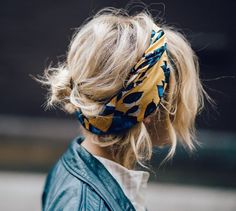 Photo                                                       … Bob Styling, Short Hair Bun, Bandana Hairstyles, Short Hairstyle, Olivia Palermo, Hair Envy, Gigi Hadid