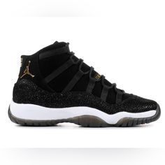 Brand New Never Been Worn Black/Metallic/Gold-White Girls Y 7 Jordan Outfit Women, Jordan 11 Outfit Women, Air Jordan Basketball Shoes, Jordan Shoes For Women, Jordans Retro, Jordan Basketball Shoes, Jordan Shoes Girls, Nike Air Jordan 11, Jordan Shoes Retro