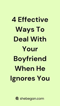 You’ve been in a relationship with your boyfriend for a while now. But there are times when he seems distant, especially in front of other people. He might ignore you then or even look past you as if he doesn’t know who you are at all.

This article provides you with some effective ways to tackle this issue People Ignore You, Future With Him, Trust In Relationships, Building Trust, Ignore Me, Healthy Relationship, Great Life, Teaching Strategies, In A Relationship