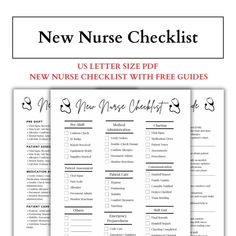 the new nurse checklist for nurses