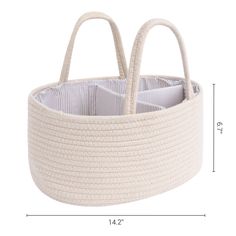 the basket has two handles on each side