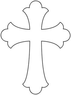 a cross that has been cut out to be used as a coloring page for children