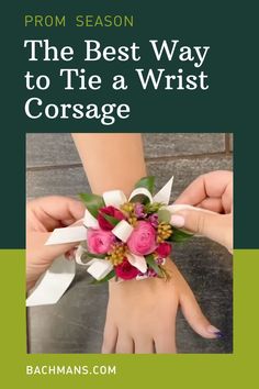 the best way to tie a wrist corsage by proman's com