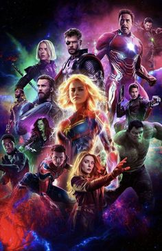 the avengers movie poster with many different characters