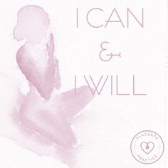 i can and i will written in pink ink on white paper with the words, i can