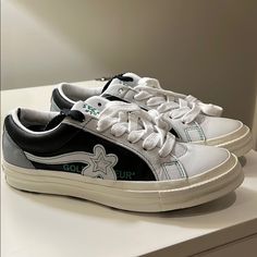 Never Worn / New With Tags Comes With White And Black/Grey Laces Fun Outsole Le Fleur Shoes, Golf Le Fleur Shoes, Converse Golf Le Fleur, Shoes Converse, Ladies Golf, Black Grey, Womens Shoes Sneakers, Blue Gray, Blue Grey