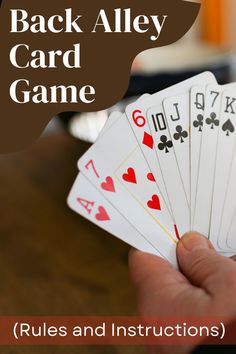 the back alley card game rules and instructions for beginners to play them in their own hands