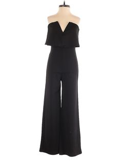 Lulus Jumpsuit Size: X-Small Dresses - used. 100% POLYESTER, Solid | Lulus Jumpsuit: Black Solid Jumpsuits - Size X-Small Lulus Jumpsuit, Solid Jumpsuit, Small Dresses, Jumpsuit Black, Small Dress, Black Solid, Black Jumpsuit, Jumpsuit Dress, Handbags For Women