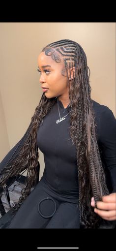 Tribe Braids For Black Women, Braids With Boho Curls, Boho Fulani Braids, Boho Curls, Protective Braids, Black Kids Braids Hairstyles, Locs Styles, Short Box Braids Hairstyles, Kids Braids