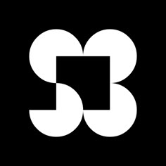 the letter b in white on a black background