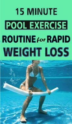 15-Minute Pool Exercise Routine To Lose Weight Rapidly Pool Exercise, Pool Workout, 15 Minute Workout, Water Aerobics, Health Tips For Women, Exercise Routine, Lose 50 Pounds, Health Info, Lose Belly