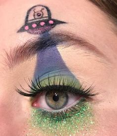 Alien Makeup, Galaxy Makeup, Creepy Halloween Makeup, Day Makeup Looks, Work Makeup, Ethereal Makeup, Dope Makeup, Eye Makeup Designs