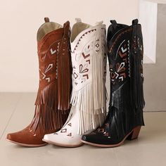 LBSFY - Cowboy Boots For Women Black Brown Pu Leather Western Shoes Plus Size 35-46 Knee High Cowgirl Boots IPPEUM Store Women Shoes Size Data Reference Table Please Choose the SIZE according to your foot length Size 225= US4 =EU34 =Chinese35 =22.5 CM(foot heel to toe) Size 230= US4.5 =EU35 =Chinese36 =23.0 CM(foot heel to toe) Size 235= US5 =EU36 =Chinese37 =23.5 CM(foot heel to toe) Size 240= US6 =EU37 =Chinese38 =24.0 CM(foot heel to toe) Size 245= US7 =EU38 =Chinese39 =24.5 CM(foot heel to toe) Size 250= US8 =EU39 =Chinese40 =25.0 CM(foot heel to toe) Size 255= US9 =EU40 =Chinese41 =25.5 CM(foot heel to toe) Size 260= US10 =EU41 =Chinese42 =26.0 CM(foot heel to toe) Size 265= US11 =EU42 =Chinese43 =26.5 CM(foot heel to toe) Size 270= US12 =EU43 =Chinese44 =27.0 CM(foot heel to toe) Siz Sleeve Boots, Knee High Cowgirl Boots, High Cowgirl Boots, Boots For Women Black, Brown Cowgirl Boots, Cowboy Boots For Women, Western Shoes, Knee Length Boots, Leather Boots Heels