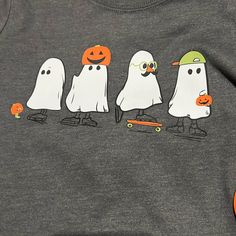 Brand New Kids, Halloween T-Shirt, Dark Gray, Short Sleeves With Ghost On Them Size 4t Halloween Shirts For Kids, Kids Halloween Shirts, Spooky Shirts, Halloween Apparel, Halloween Shirts Kids, Baby Tees, Halloween Shirts, Kids Halloween, Halloween T Shirt